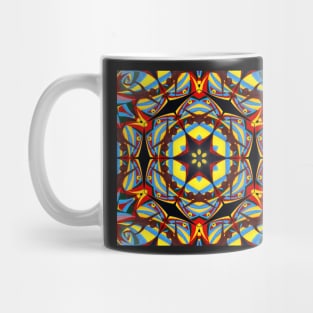 Magical Colourful Star Kaleidoscope. Geometric Mandala. Mug